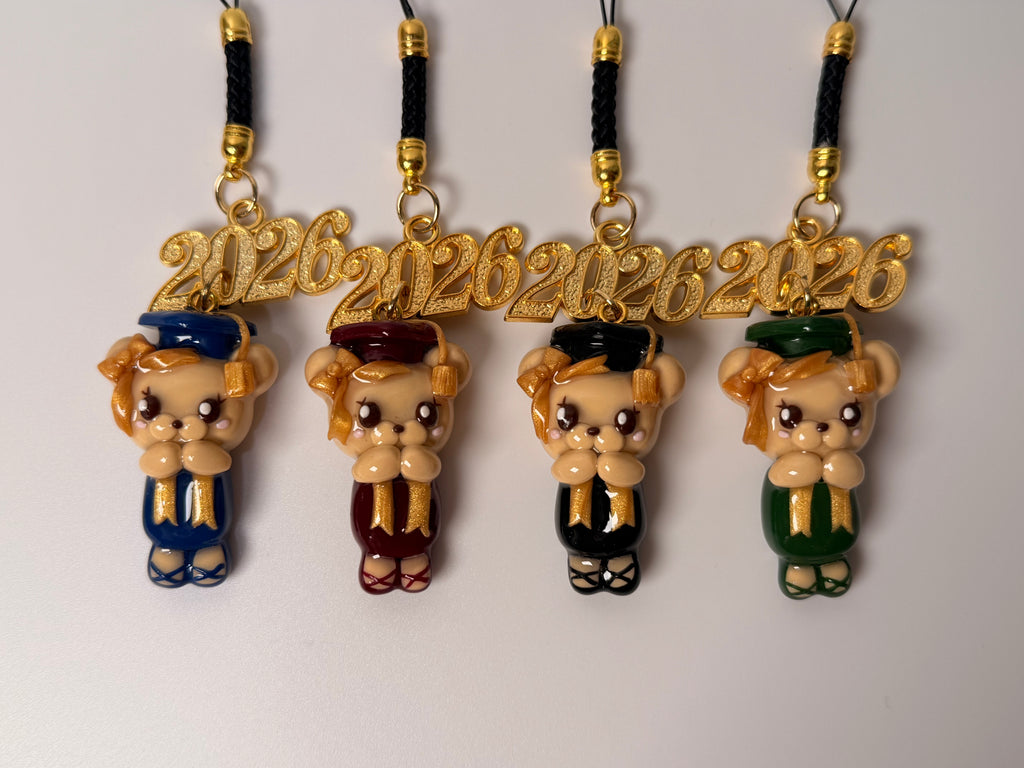 Handmade Graduation Bear Keychains
