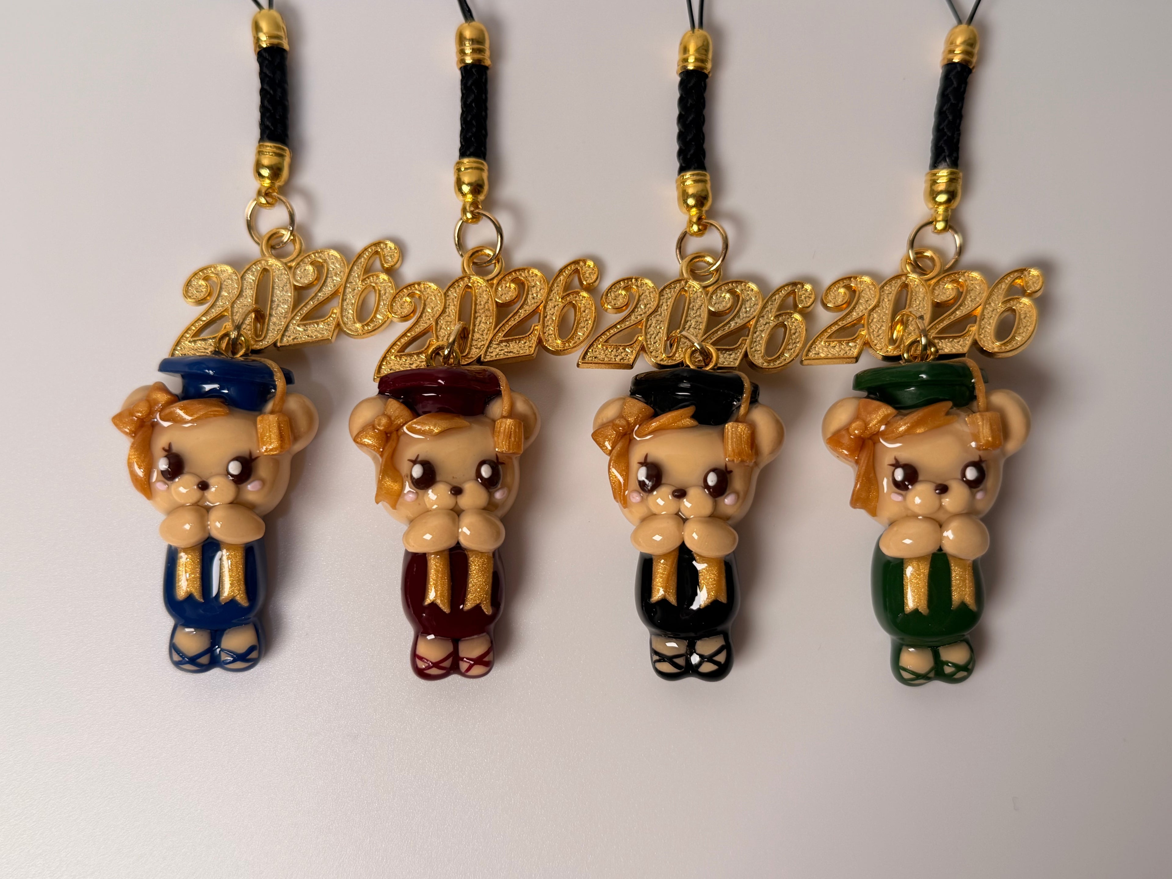 Handmade Graduation Bear Keychains