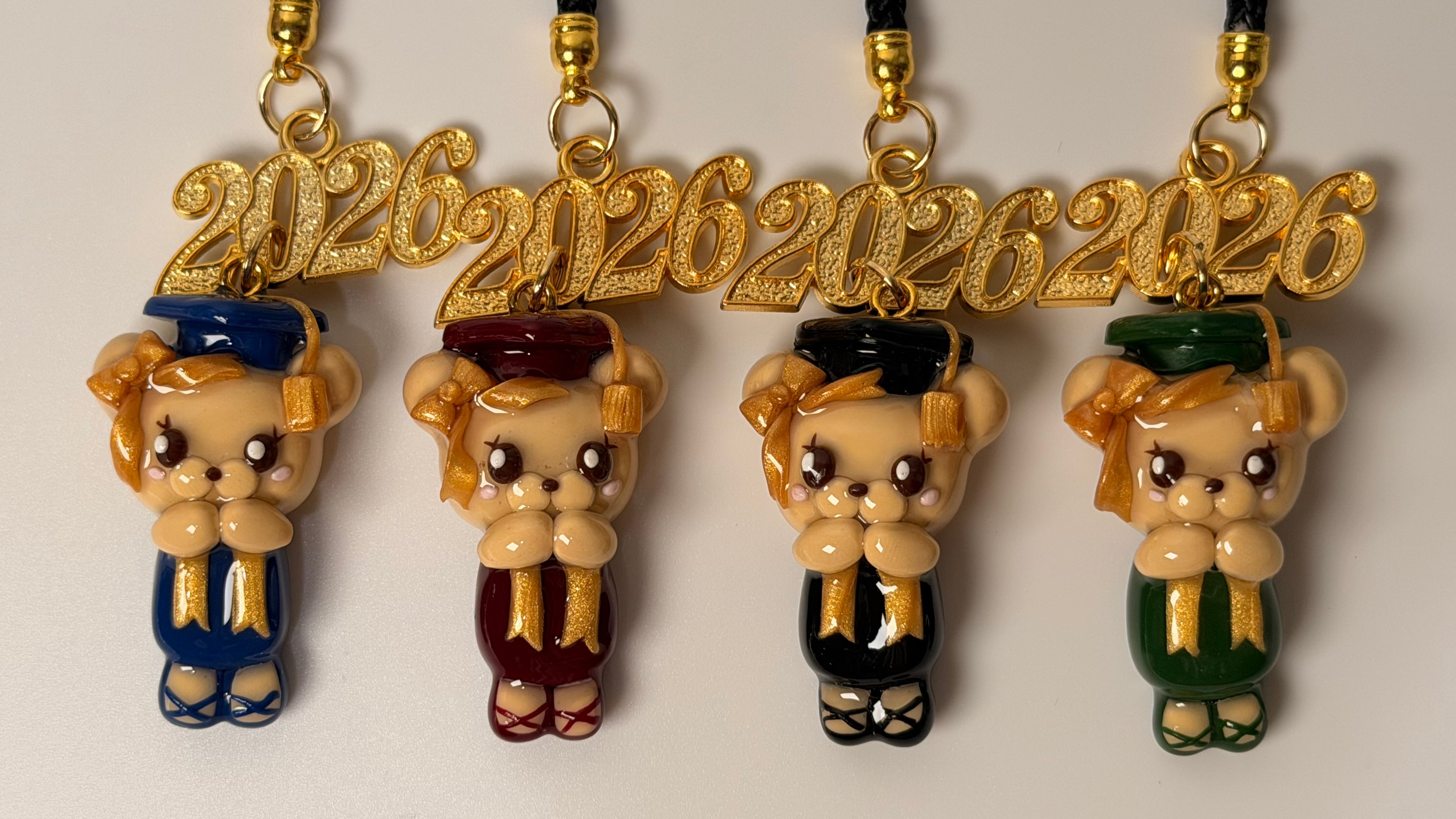 Handmade Graduation Bear Keychains