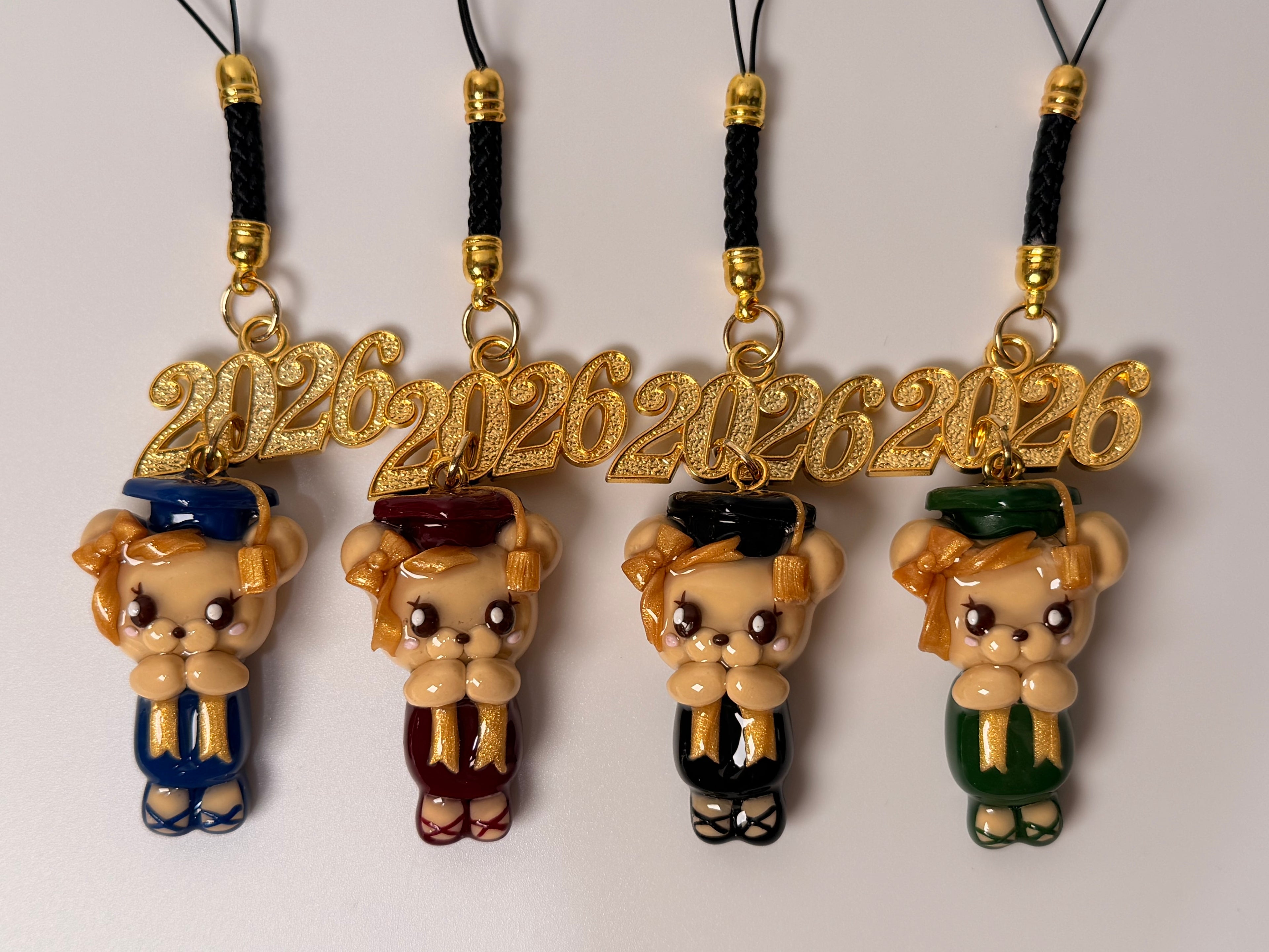 Handmade Graduation Bear Keychains