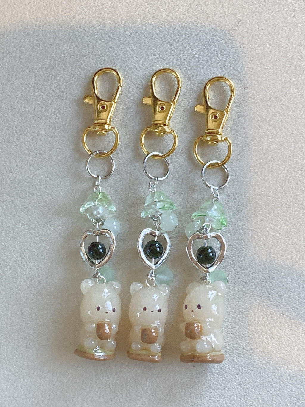 Kawaii Matcha Bear Keychain