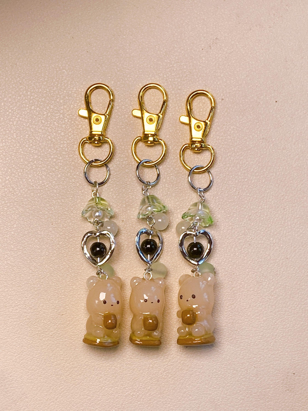 Kawaii Matcha Bear Keychain