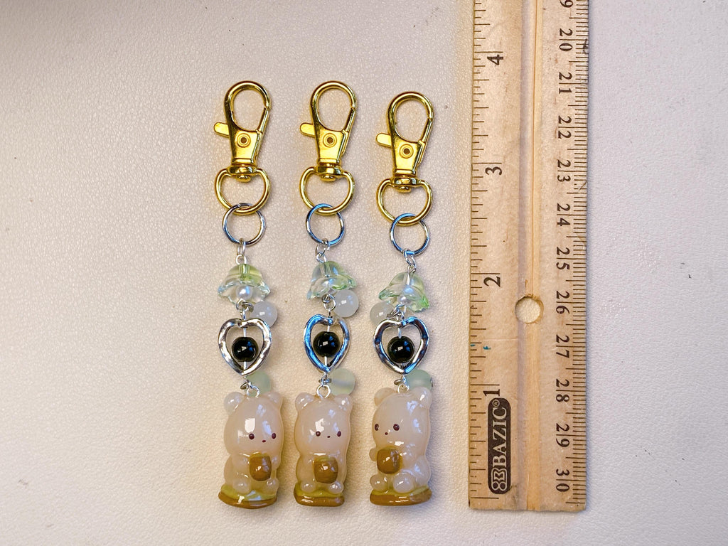 Kawaii Matcha Bear Keychain