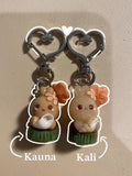 Kali and Kauna, the Hawaiian bunny keychains